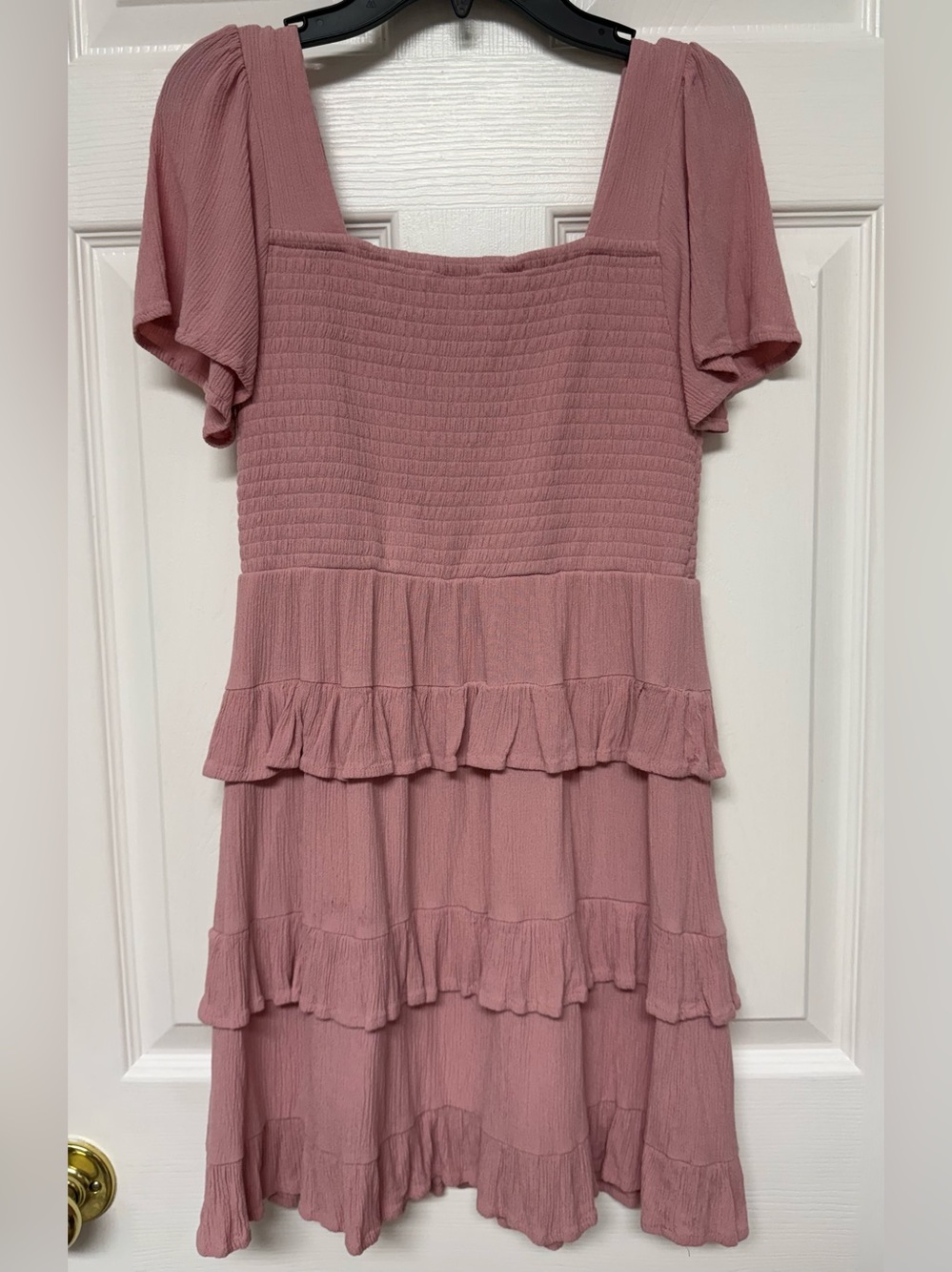 Chelsea & Violet Dusty Rose Tiered Ruffle Mini Dress GIRLS XL